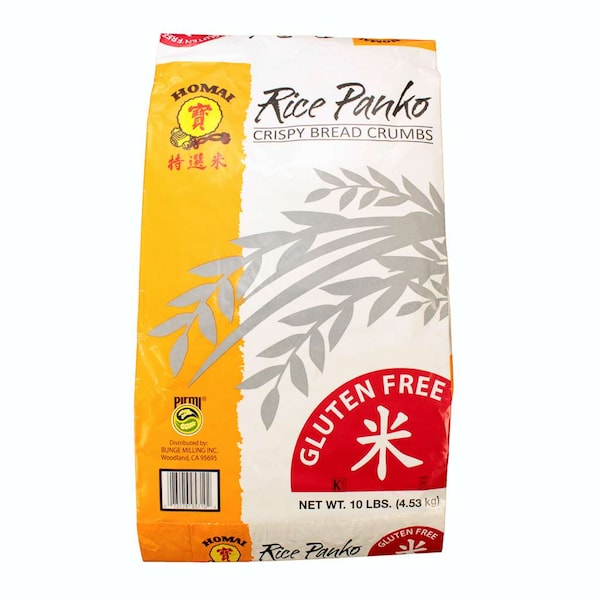 Bunge Commodity Gluten Free Rice Panko Crispy Bread Crumbs 10lbs 5016544 - main